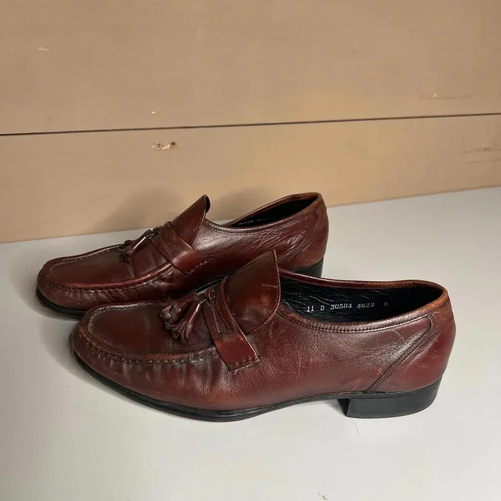 Florsheim‎ Imperial Men’s Tassel Loafers Brown Leather Dress Shoes Size 11D USA